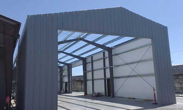 Steel Building Erection Aside Image